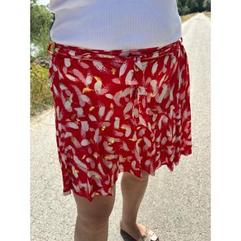 JUPE SHORT MARIA ROUGE