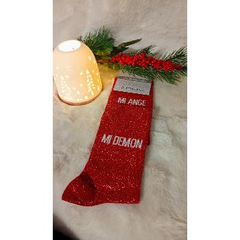 Chaussette " MI ANGE MI DEMON"