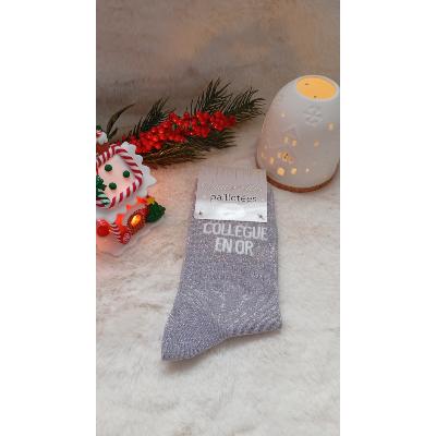 Chaussette "COLLEGUE EN OR"