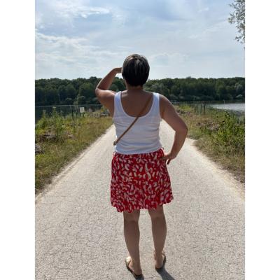 JUPE SHORT MARIA ROUGE