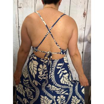 ROBE DOS NU XANA BLEUE