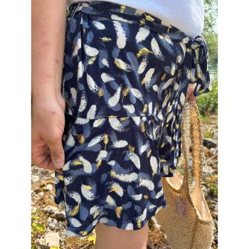 JUPE SHORT MARIA BLEU