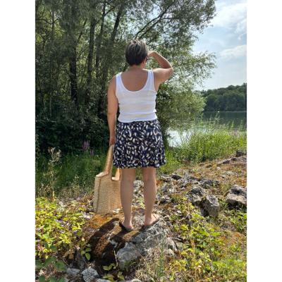 JUPE SHORT MARIA BLEU