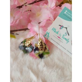 Boucles d'oreilles ANNA VERT KAKI