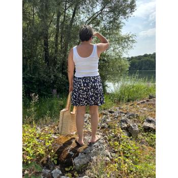 JUPE SHORT MARIA BLEU