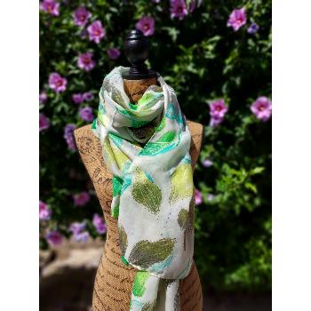 Foulard feuilles longues