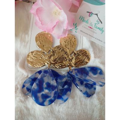 Boucles d'oreilles OPHELIA BLEU ROYAL