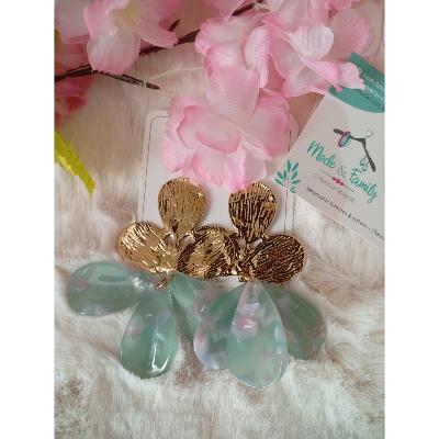Boucles d'oreilles OPHELIA VERT D'EAU