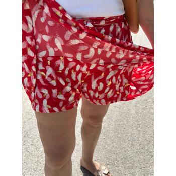JUPE SHORT MARIA ROUGE