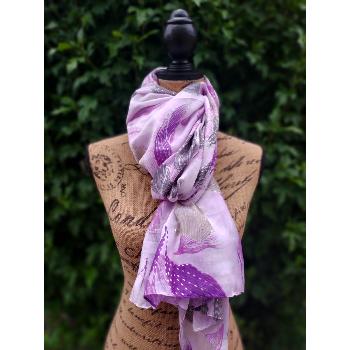 Foulard feuilles longues