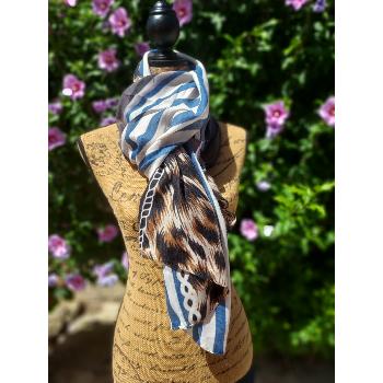 Foulard imprime léopard