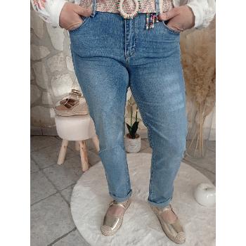Pantalon droit avec ceinture