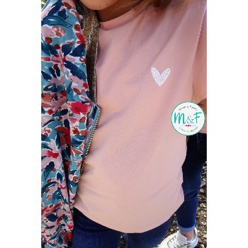 Top cœur rose enfant Amour