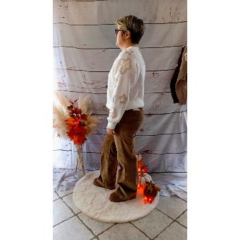 Pantalon velours large 