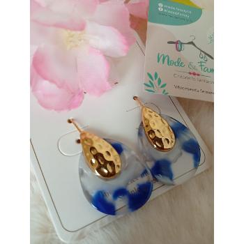 boucles d'oreilles ANNA bleu royal