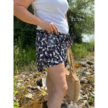 JUPE SHORT MARIA BLEU